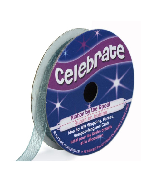 Organza lint Celebrate grijs - 6 mm x 8 m