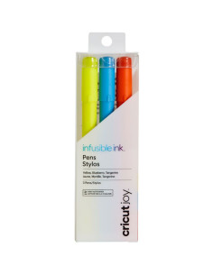 Gele, blauwe en oranje Infusible Ink pennen Cricut Joy