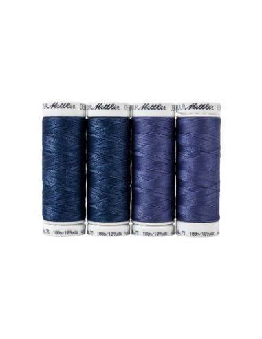 Set van 4 Mettler denim naaigaren