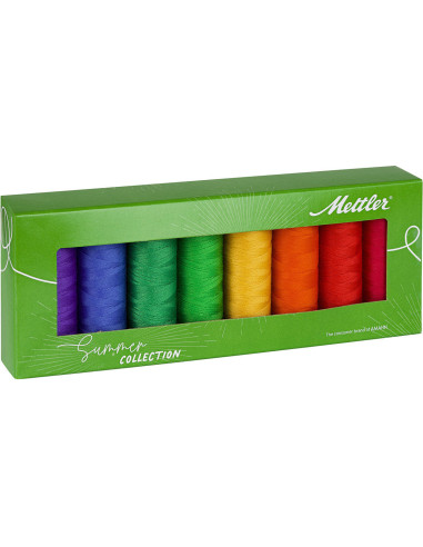 Set van 8 polyester naaigaren 200m Summer Mettler ®
