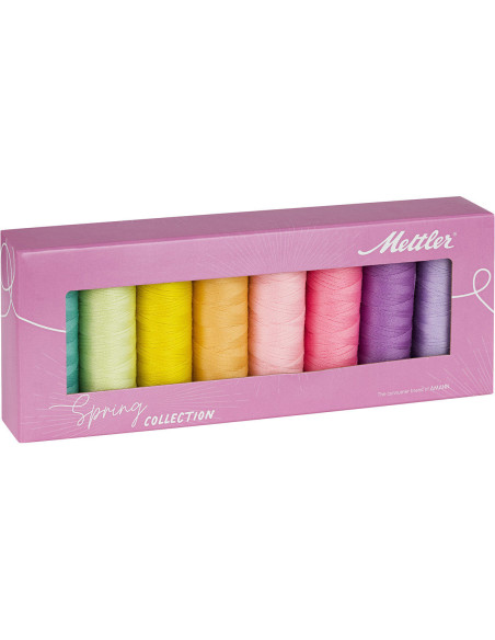 Set van 8 polyester naaigaren 200m Spring Mettler ®