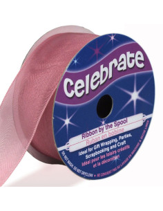 Organza lint Celebrate oudroze - 25 mm x 5 m