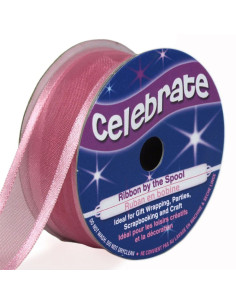 Organza lint Celebrate oudroze - 20 mm x 4 m