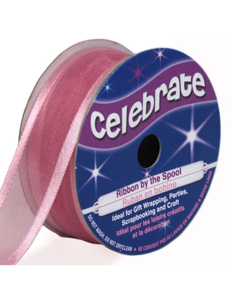Organza lint Celebrate oudroze - 20 mm x 4 m