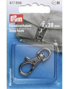 Metalen karabijnhaak 7 x 38 mm - Glanzend bronskleurig