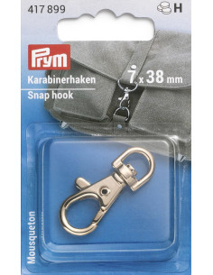 Metalen karabijnhaak 7 x 38 mm - Nieuw goud