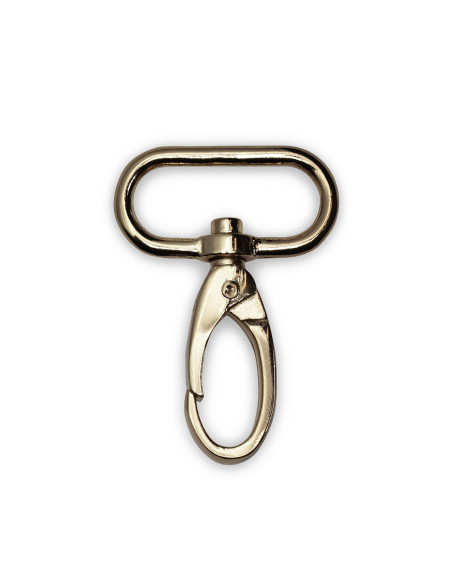 Metalen musketon 25 x 45 mm - Nieuw goud