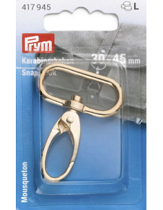 Metalen musketon 30 x 45 mm - Nieuw goud
