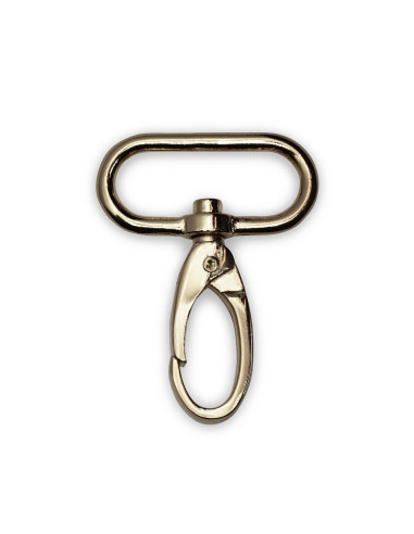 Metalen musketon 30 x 45 mm - Nieuw goud