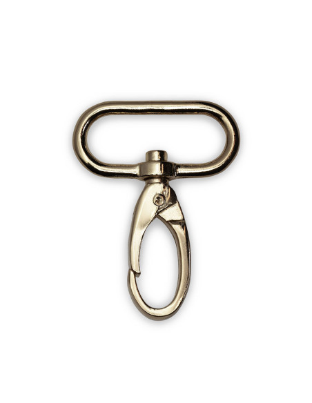 Metalen musketon 30 x 45 mm - Nieuw goud
