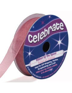 Organza lint Celebrate oudroze - 12 mm x 6 m