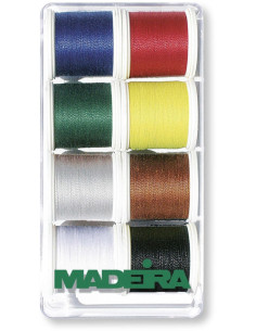 Doos met naaigaren 100 m Aerofil Extra Sterk Madeira