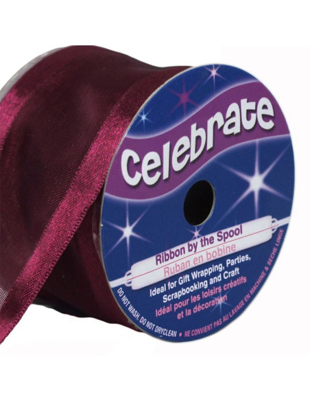 Organza lint Celebrate pruim - 38 mm x 4 m