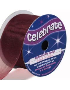Organza lint Celebrate pruim - 32 mm x 5 m