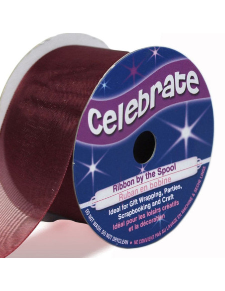 Organza lint Celebrate pruim - 32 mm x 5 m