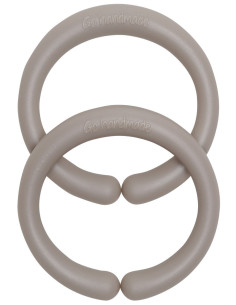 Siliconen ophangringen 60 mm voor babyaccessoires - Beige