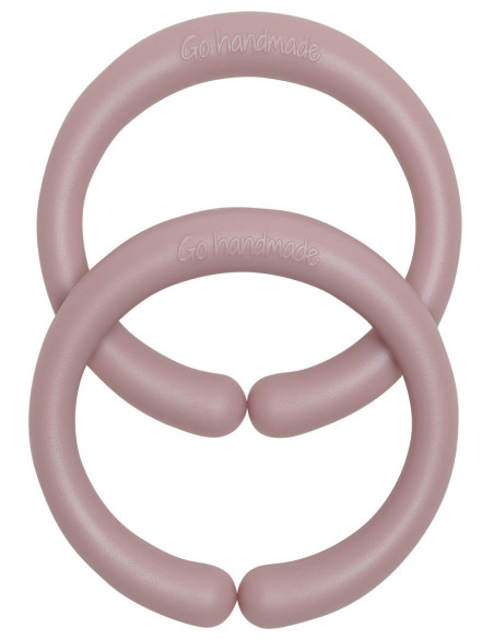 Siliconen ophangringen 60 mm voor babyaccessoires - Vintage roze