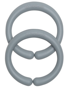 Siliconen ophangringen 60 mm voor babyaccessoires - Grijs