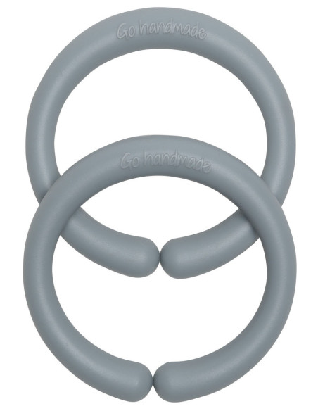 Siliconen ophangringen 60 mm voor babyaccessoires - Grijs