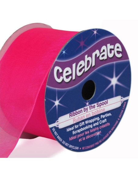 Organza lint Celebrate fuchsia - 32 mm x 5 m