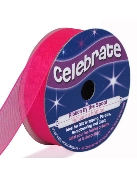 Organza lint Celebrate fuchsia - 12 mm x 6 m