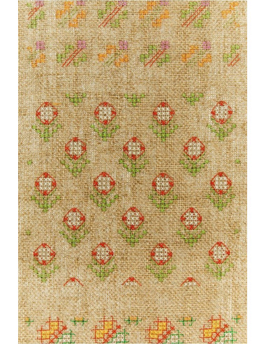 Rustieke linnen stof 5.2 DMC borduurgaren lap van 38,1 cm x 45,7 cm