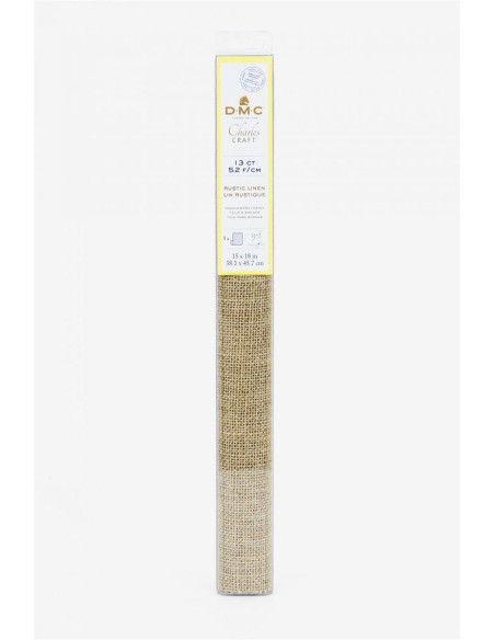 Rustieke linnen stof 5.2 DMC borduurgaren lap van 38,1 cm x 45,7 cm