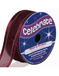 Organza lint Celebrate pruim - 20 mm x 4 m