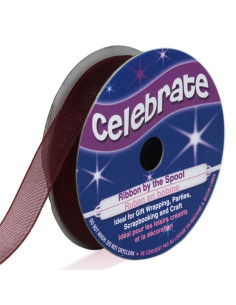 Organza lint Celebrate pruim - 9 mm x 8 m
