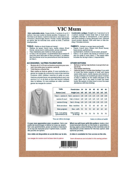 Vic Mum gilet patroon - Ikatee