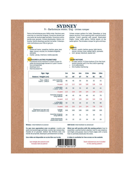 Sydney-romperpatroon - Ikatee