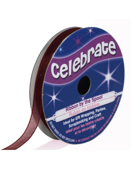 Organza lint Celebrate pruim - 6 mm x 8 m