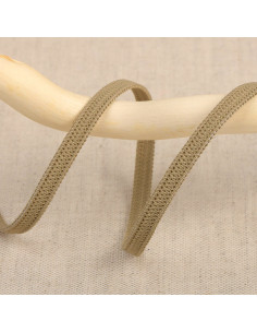 Soepel elastiek 5 mm - Donkerbeige