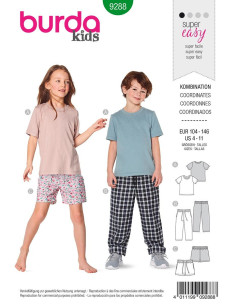 T-shirt, broek en short patroon - Burda 9288