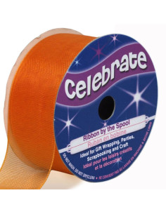 Organza lint Celebrate oranje - 25 mm x 5 m