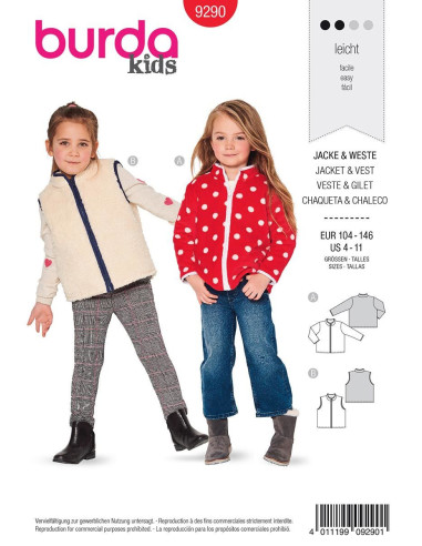 Jas- en vestpatroon - Burda 9290