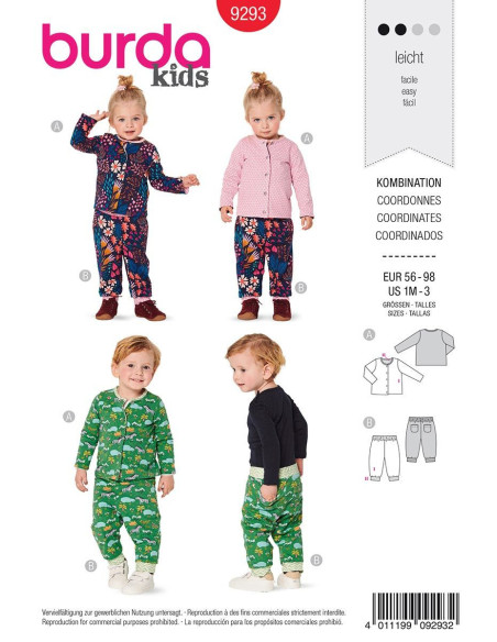Jas- en broekpatroon - Burda 9293