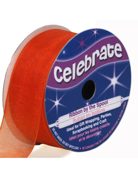 Organza lint Celebrate oranje - 20 mm x 5 m