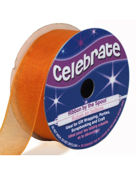 Organza lint Celebrate oranje - 20 mm x 5 m