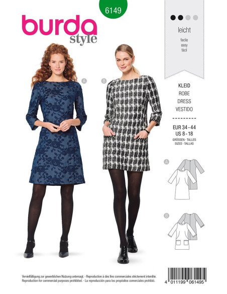 Jurkpatroon - Burda 6149
