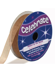 Organza lint Celebrate bruin - 9 mm x 8 m