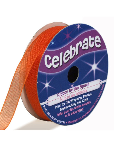 Organza lint Celebrate oranje - 9 mm x 8 m