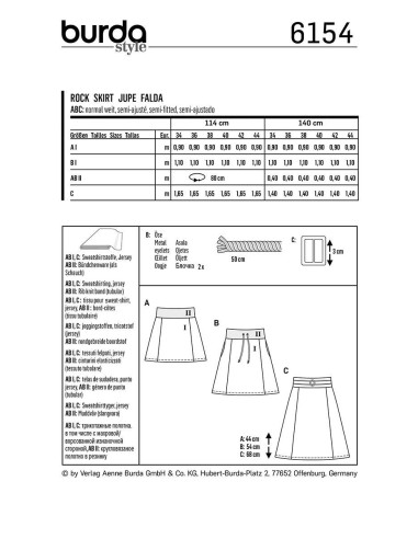 Rokpatroon - Burda 6154