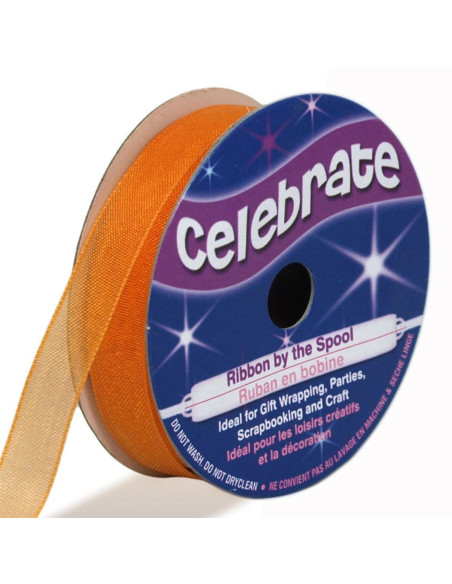 Organza lint Celebrate oranje - 9 mm x 8 m