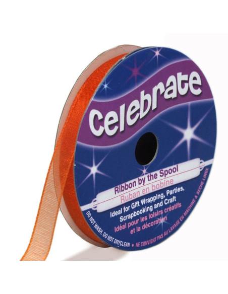 Organza lint Celebrate oranje - 6 mm x 8 m