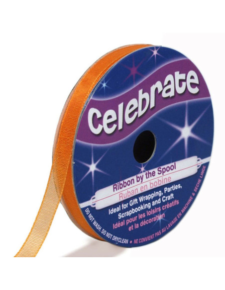 Organza lint Celebrate oranje - 6 mm x 8 m