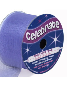 Organza lint Celebrate paars - 32 mm x 5 m