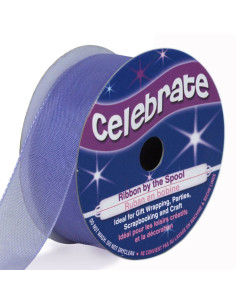 Organza lint Celebrate paars - 20 mm x 5 m