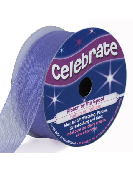 Organza lint Celebrate paars - 20 mm x 5 m