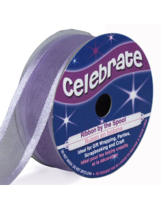Organza lint Celebrate paars - 20 mm x 4 m